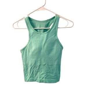 Lululemon Ebb to Street Cropped Tank - Size 4 - Wild Mint